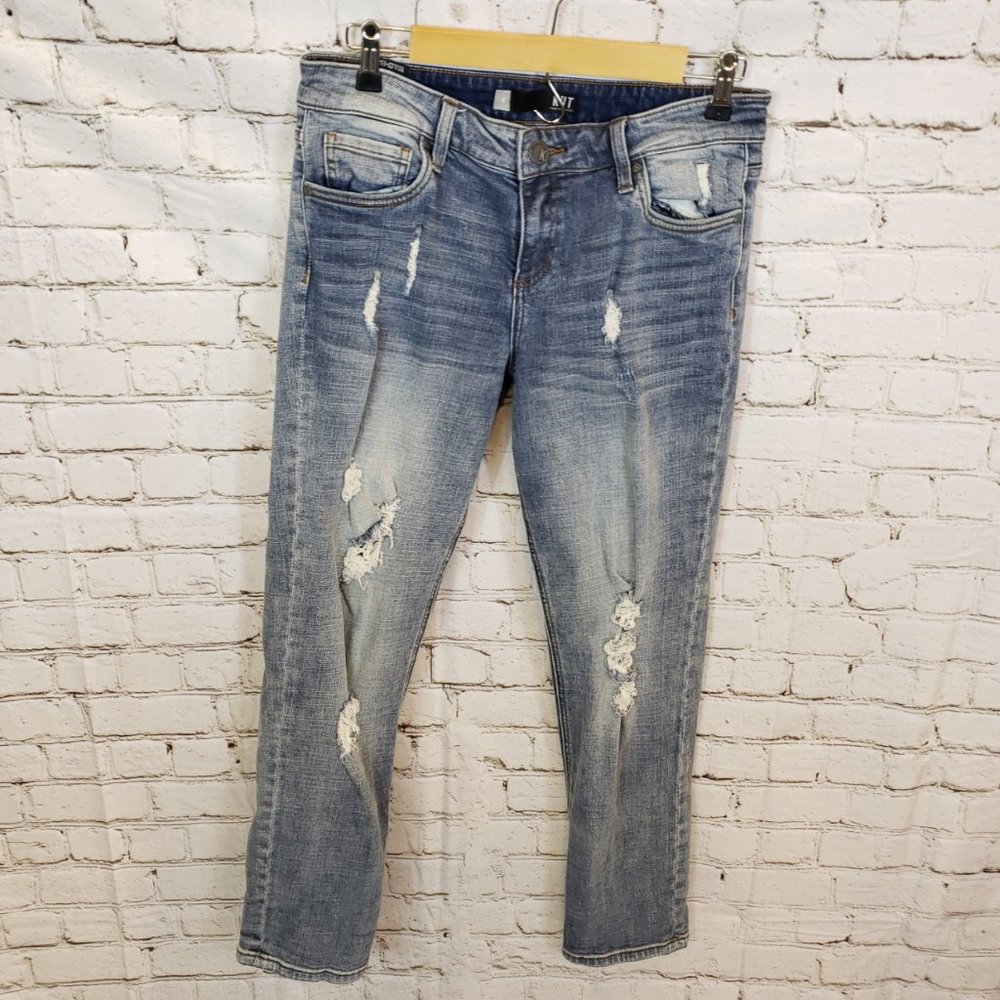 KUT DISTRESSED CATHERINE BOYFRIEND SZ 8 JEANS>>SALE PRICED!!